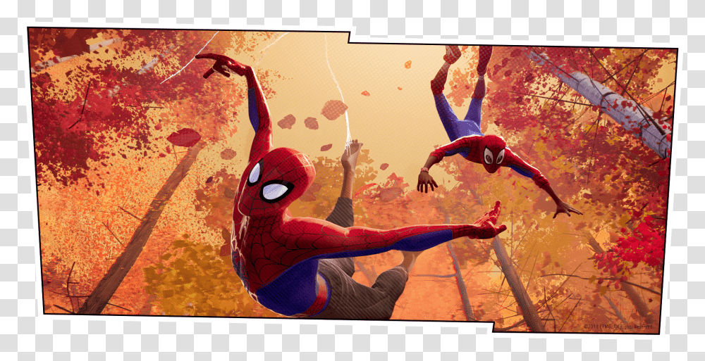 Into The Spider Verse Movie Photo Spider Man Into The Spider Verse Beautiful Shots, Person, Human, Advertisement, Collage Transparent Png