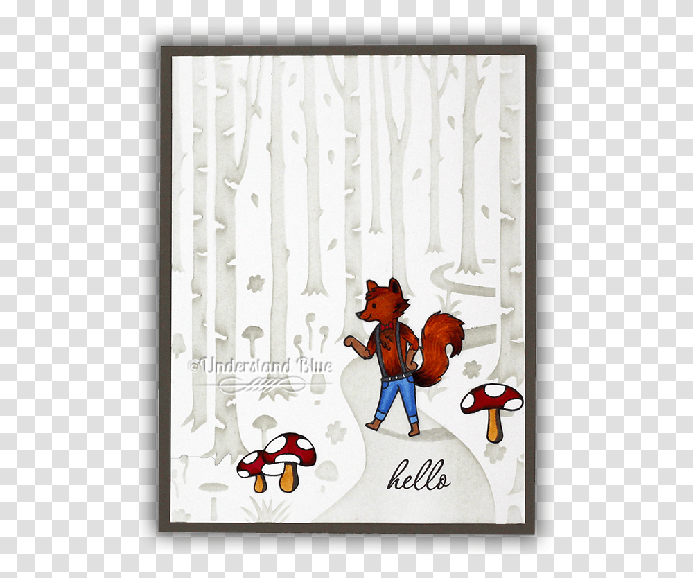 Into The Woods Card By Understand Blue Hero Arts Into The Woods Stencil, Rug, Door Transparent Png