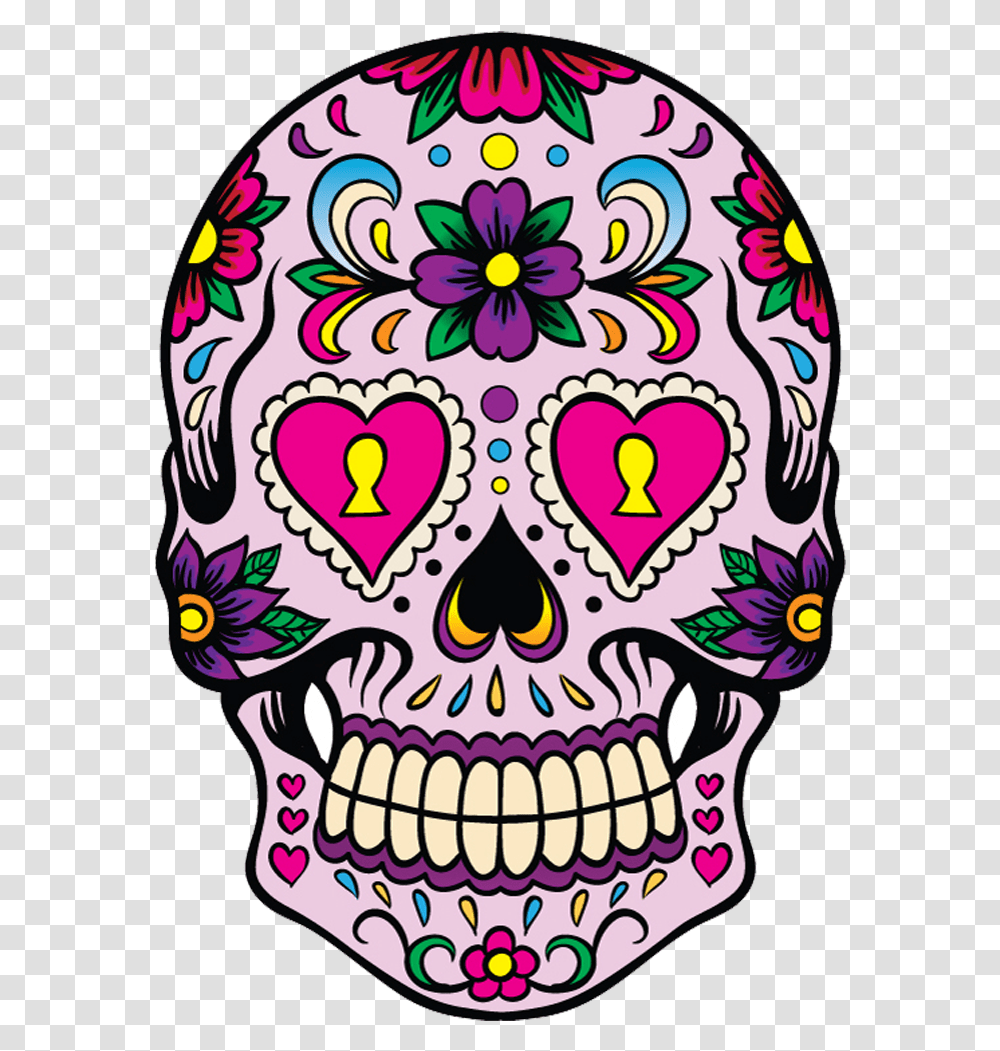 Intricate Drawing Sugar Skull Calavera Skull, Doodle, Art, Graphics, Pattern Transparent Png