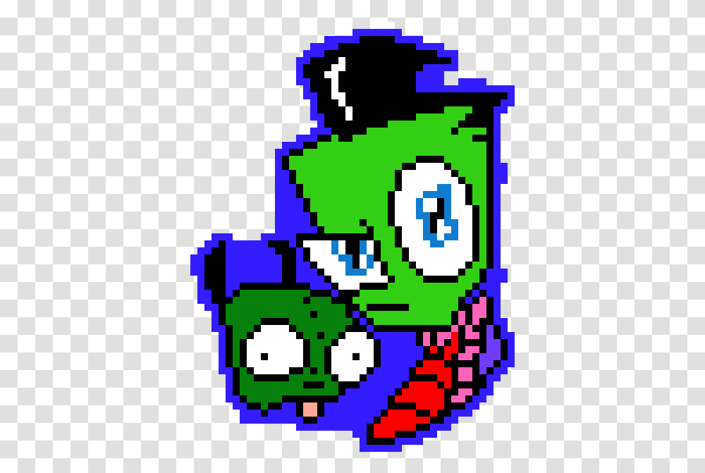 Invader Zim Cross Stitch Pattern, Rug, QR Code Transparent Png