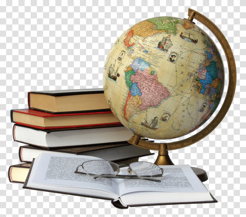 Invento La Maquina Tabuladora Globe And Books Clipart, Outer Space, Astronomy, Universe, Planet Transparent Png