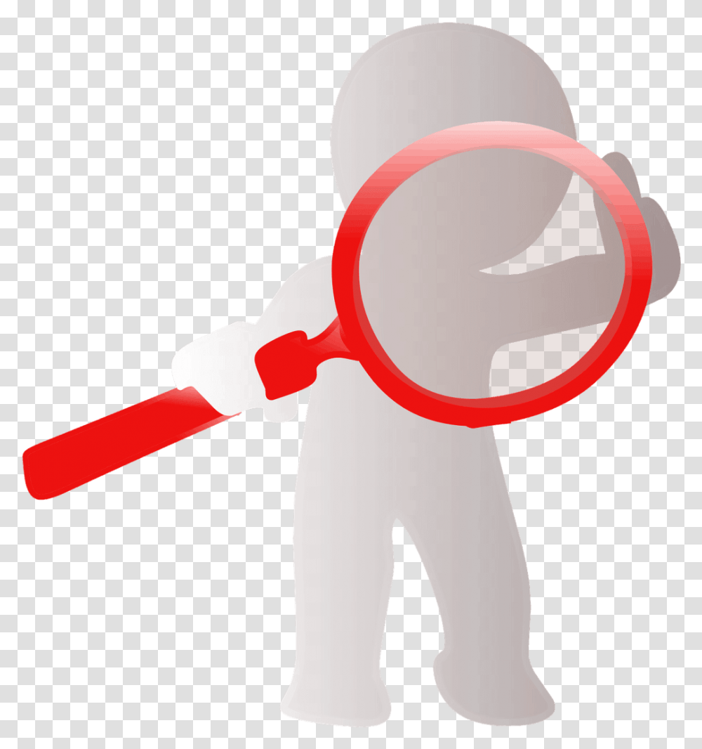 Investigator Person With Magnifying Glass Clipart, Hammer, Tool, Weapon, Weaponry Transparent Png