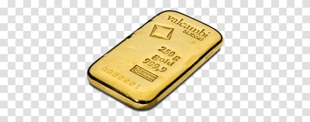 Investment Gold Bar 250 G Gold Bar Clipart Full Size Lingot Or 250 Grammes, Mobile Phone, Electronics, Cell Phone, Treasure Transparent Png