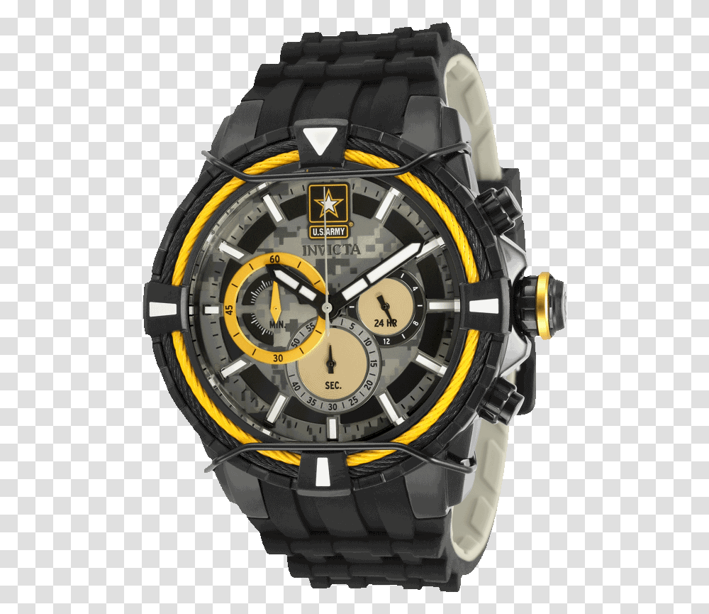Invicta Army Watch, Wristwatch Transparent Png