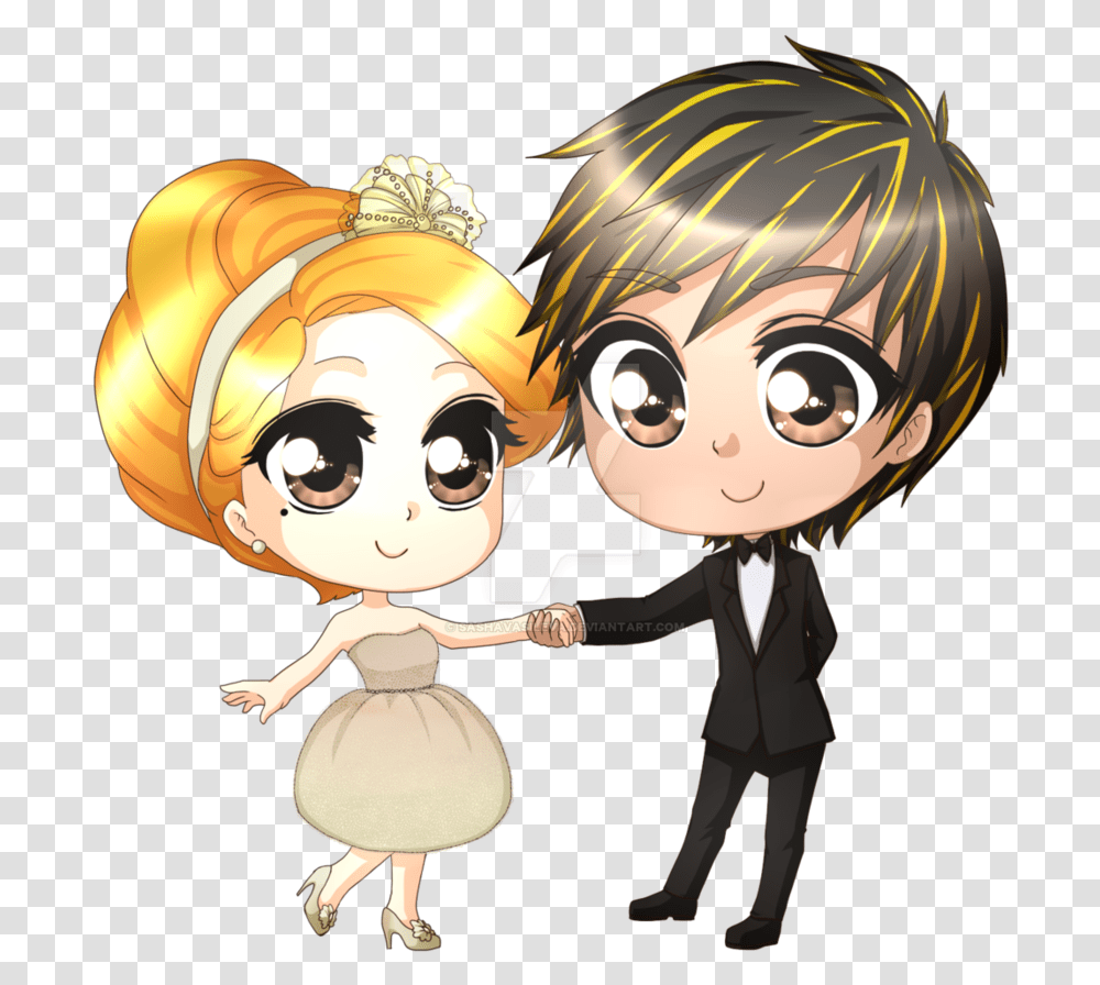 Invitation Clipart Card Picture 1419105 Animated Cute Couple Wedding, Person, Human, Performer, People Transparent Png