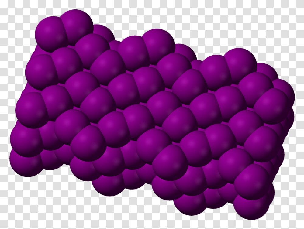 Iodine Crystal 3d Vdw 3d Structure Of Iodine, Purple, Sphere, Balloon Transparent Png