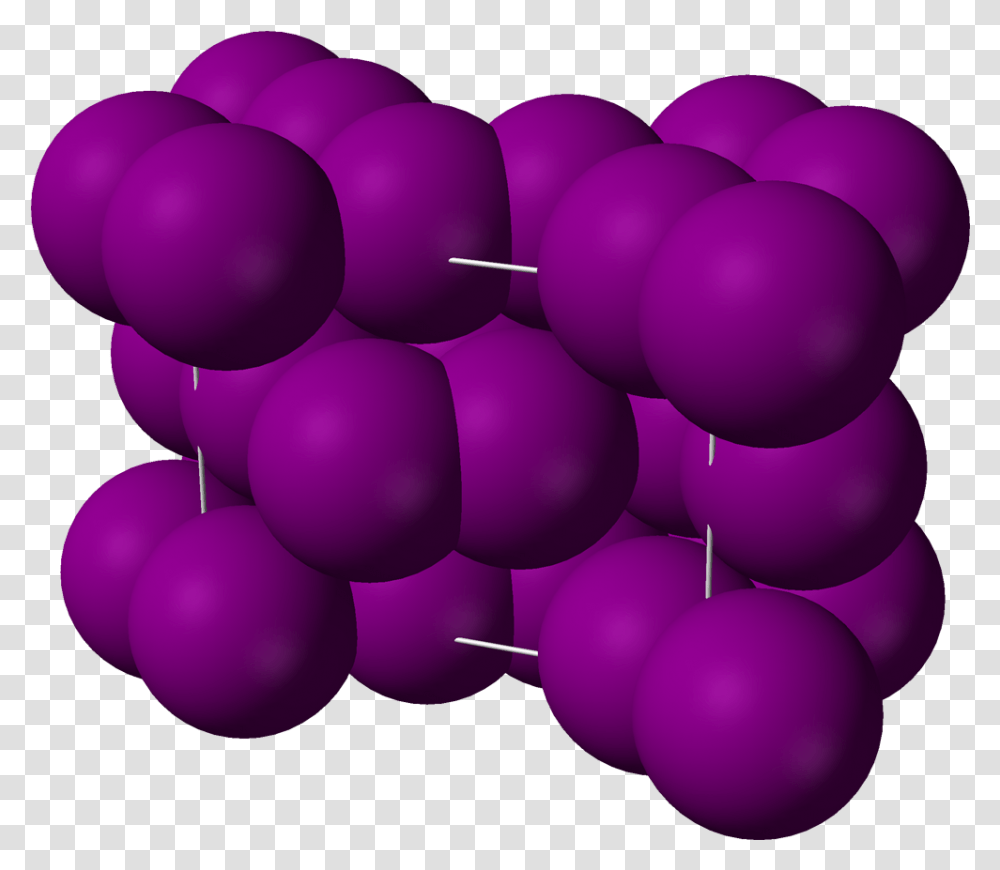 Iodine Unit Cell 3d Vdw Iodine Structure, Sphere, Balloon, Plant, Fruit Transparent Png