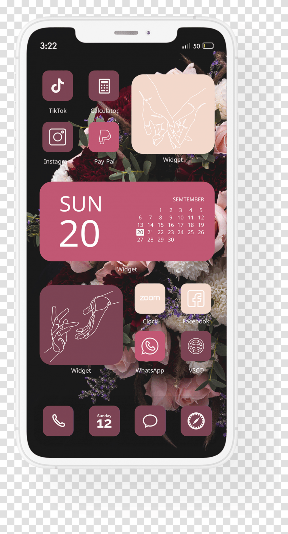 Ios 14 App Icons Line Widgets Pink Safari Icon, Poster, Advertisement, Flyer, Paper Transparent Png