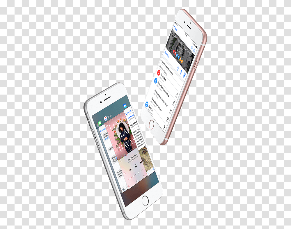 Ios 9 On Apple Iphone 6s Music Onz Iphone, Mobile Phone, Electronics, Cell Phone, Person Transparent Png