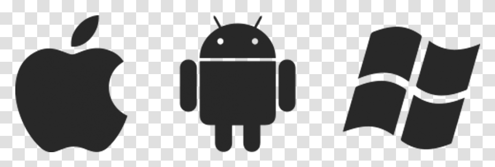 Ios Android And Windows Icon Download Windows Apple Android Icon, Robot, Stencil Transparent Png