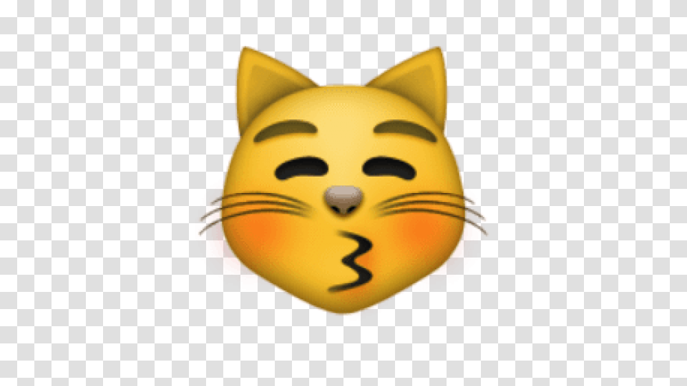 Ios Emoji Kissing Cat Face With Closed Eyes, Mask, Pillow, Cushion, Animal Transparent Png