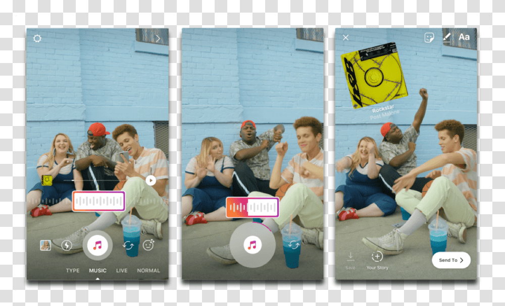 Ios How To Add Music Instagram Stories The Mac Observer Instagram Story Apple Music, Person, Collage, Poster, Advertisement Transparent Png