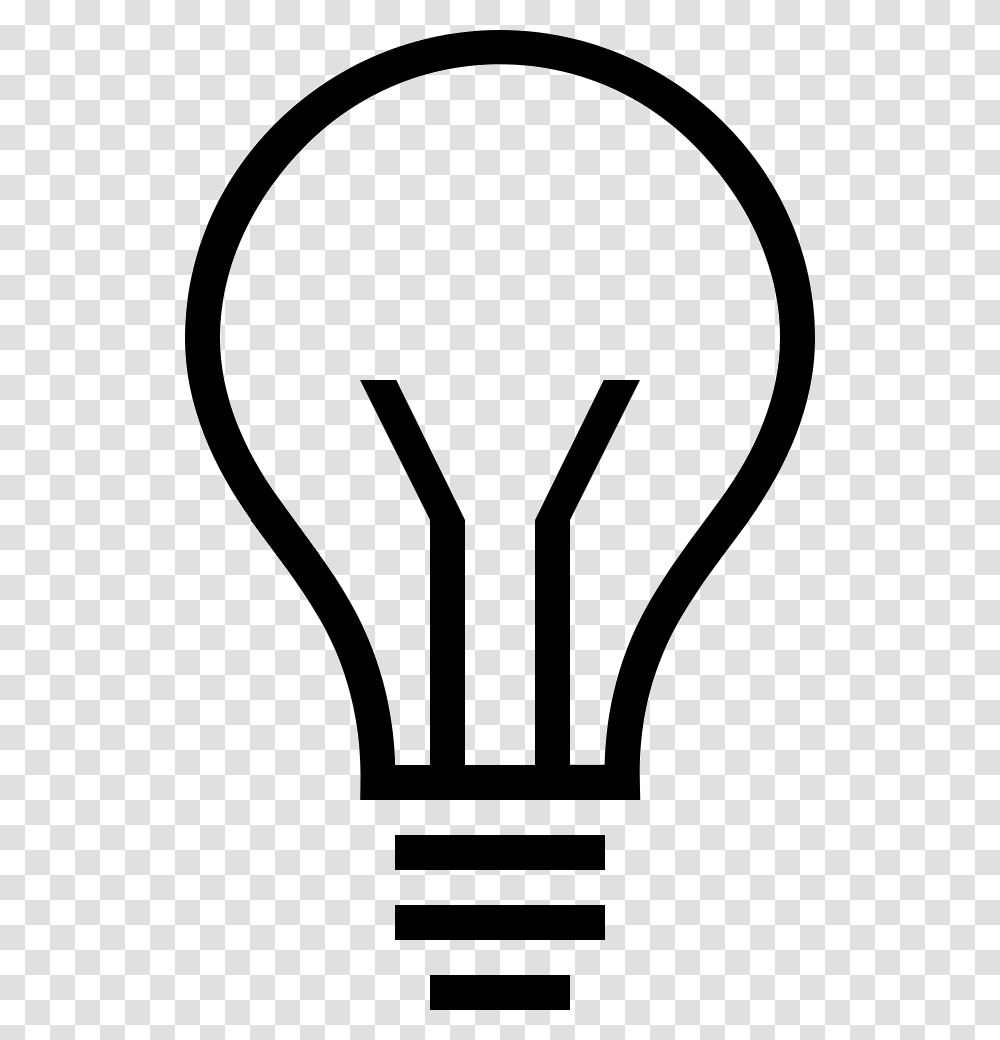 Ios Lightbulb Outline Icon Free Download, Stencil Transparent Png
