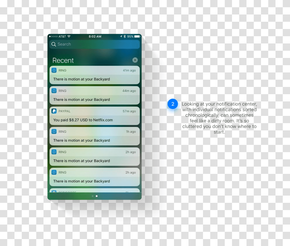 Ios Notification Redesign Concept On Behance, Mobile Phone, Electronics, Cell Phone Transparent Png