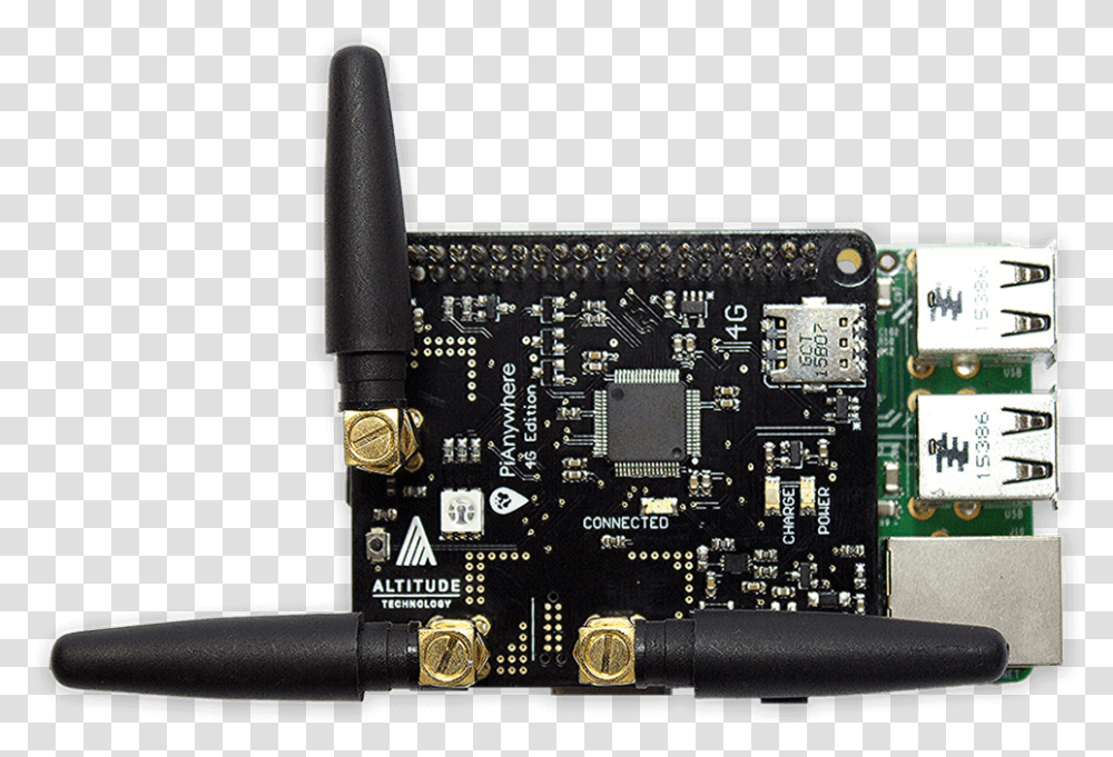 Iot Bit 4g Amp Lte Hat For The Raspberry Pi Raspberry Pi 4g Hat, Electronics, Hardware, Electronic Chip, Computer Transparent Png