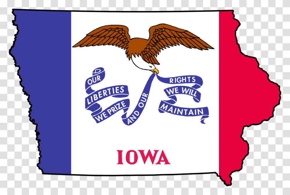 Iowa State Flag Map, Bird, Animal, Eagle, Person Transparent Png