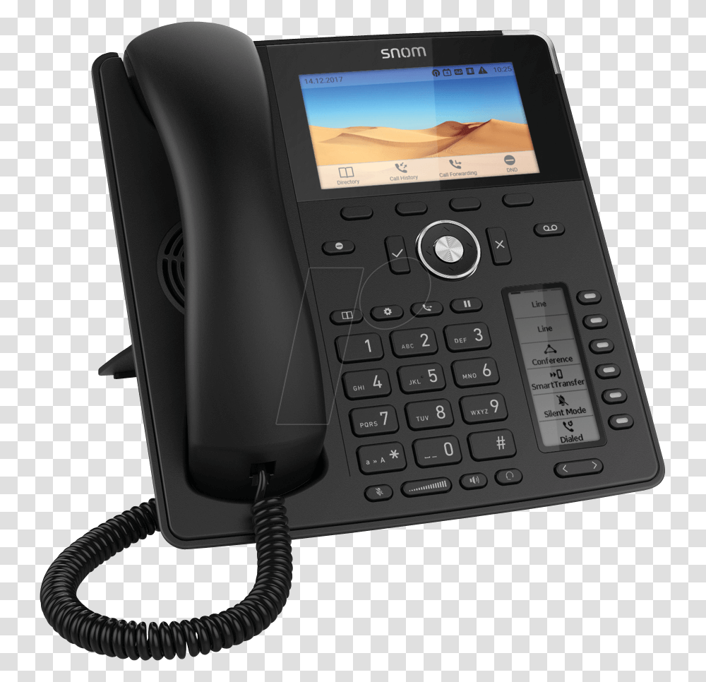 Ip Desk Phone With Cord Black Snom Snom D785 And, Electronics, Computer Keyboard, Computer Hardware, Dial Telephone Transparent Png