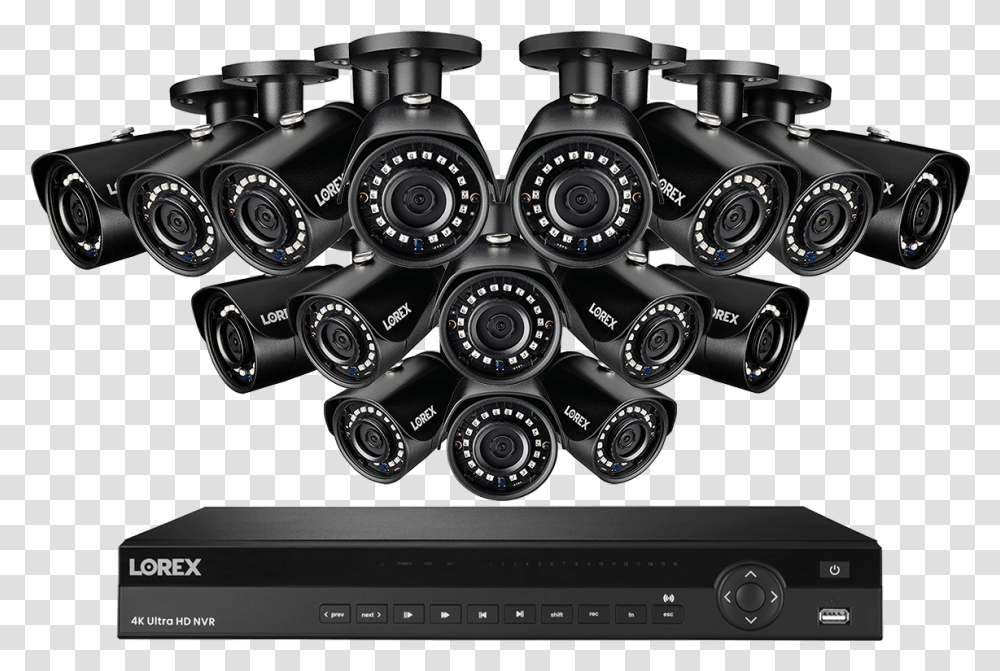 Ip Security Camera System With 16 Channel Nvr And Ip Camera, Electronics, Computer Keyboard, Computer Hardware, Video Camera Transparent Png