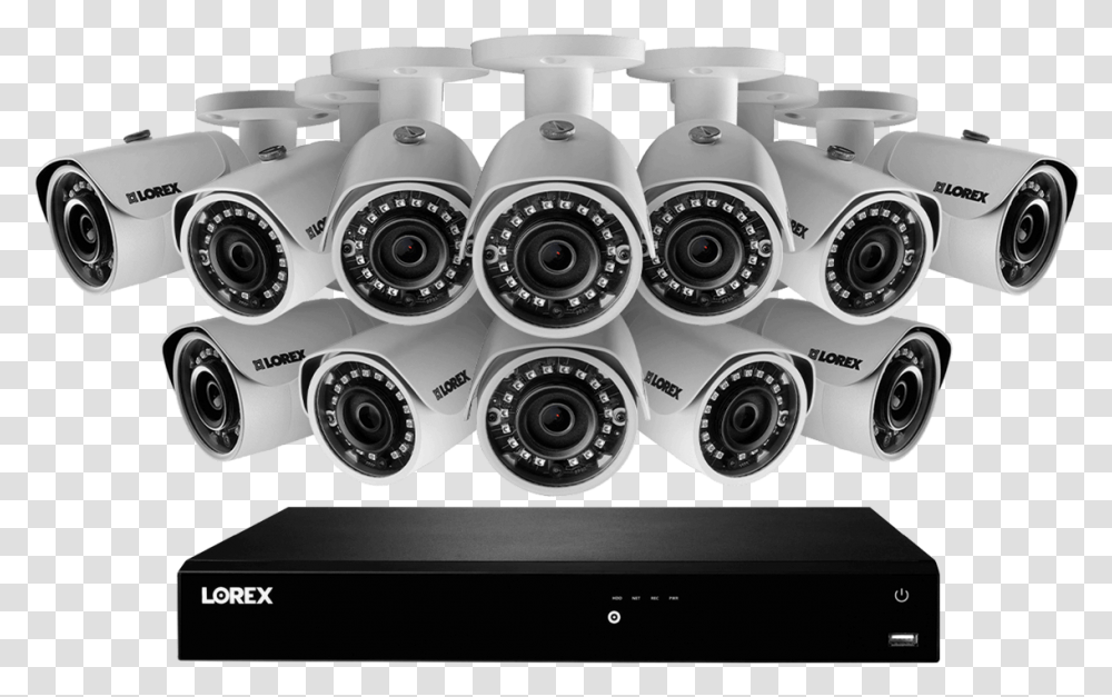 Ip Security Camera System With 16 Channel Nvr And Network Video Recorder, Wheel, Machine, Electronics, Rotor Transparent Png