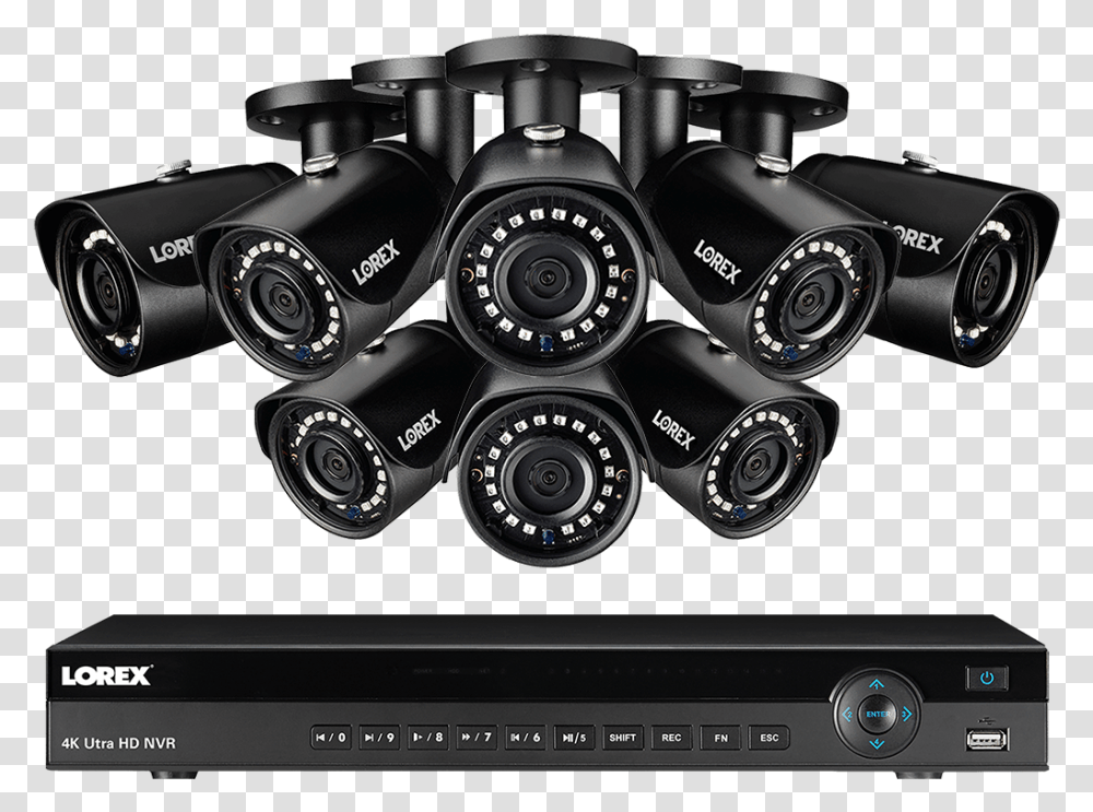 Ip Security Camera System With 8 Channel Nvr And Network Video Recorder, Electronics, Digital Camera, Video Camera Transparent Png
