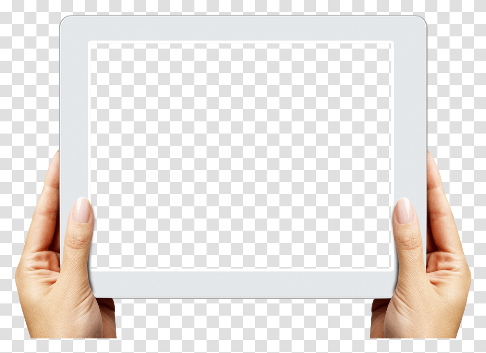 Ipad Hands Tablet In Hand, Person, Human, Business Card, Paper Transparent Png