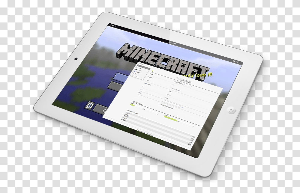 Ipad Ipad With Minecraft, Computer, Electronics, Tablet Computer Transparent Png