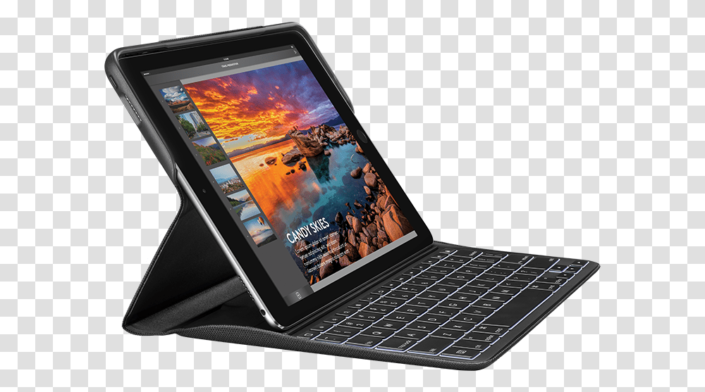 Ipad Keyboard Case With Apple Pencil Holder Logitech Ipad Pro 2018, Laptop, Pc, Computer, Electronics Transparent Png
