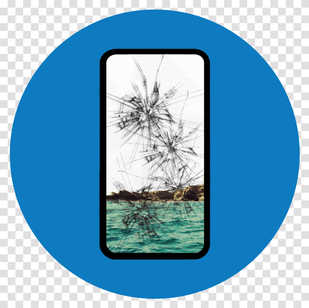 Iphone 11 Cracked Glass Screen Replacement Circle, Tree, Plant, Text, Word Transparent Png