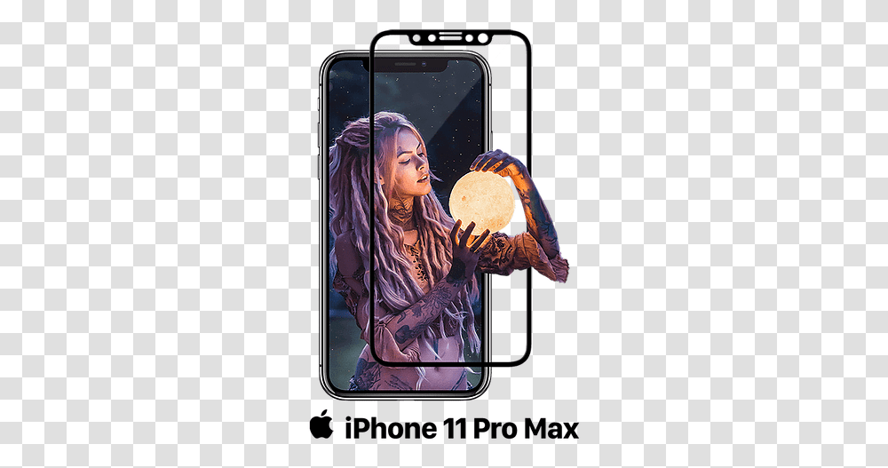 Iphone 11 Pro Max 9h Tempered Glass Eyefly3d Screen Protector, Skin, Person, Clothing, Female Transparent Png