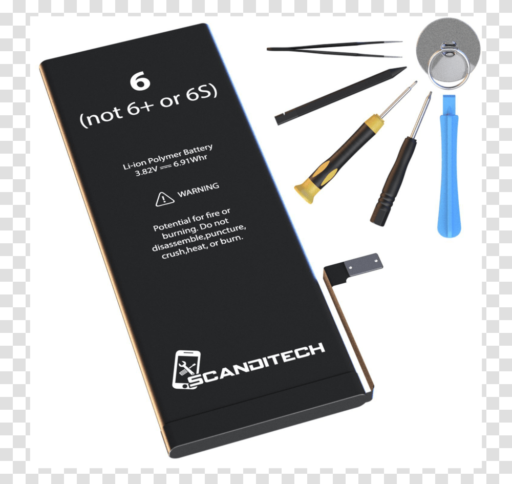 Iphone 6 Battery Replacement KitData Rimg Lazy Scanditech Battery Iphone, Paper, Business Card, Page Transparent Png