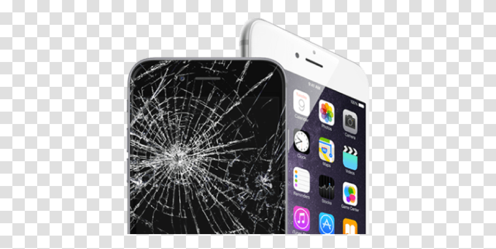 Iphone 6 Broken Screen Close Up Apple Iphone 6 Plus Pantalla Estrellada Iphone 7, Electronics, Mobile Phone, Cell Phone Transparent Png