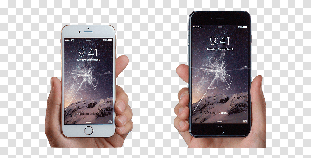 Iphone 6 Cracked Screen 9 Image Iphone 7 Iphone Outline, Mobile Phone, Electronics, Cell Phone, Person Transparent Png