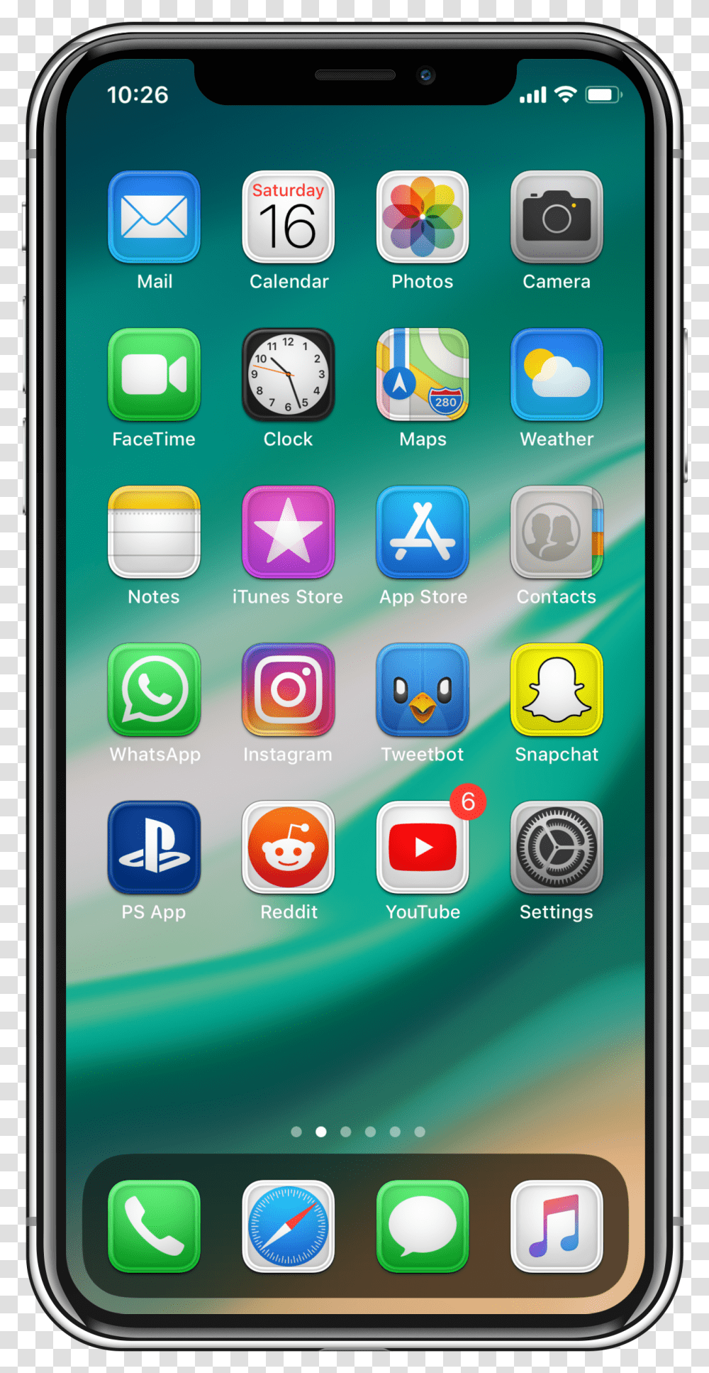 Iphone 8 Home Screen Ios, Mobile Phone, Electronics, Cell Phone, Clock Tower Transparent Png