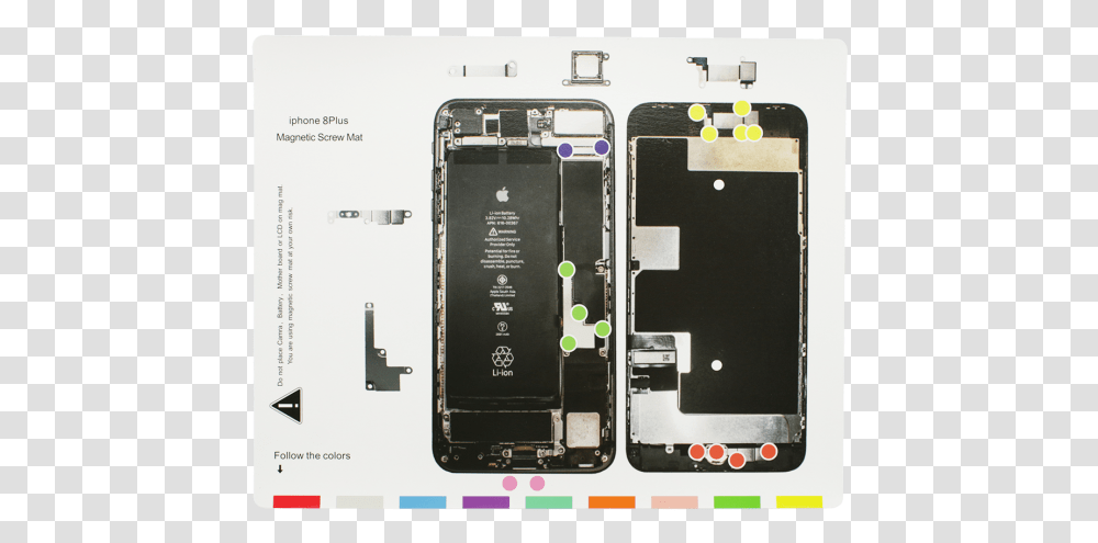 Iphone 8 Plus Professional Magnetic Screw Mat Iphone 8 Magnetic Screw Mat, Mobile Phone, Electronics, Plan, Plot Transparent Png