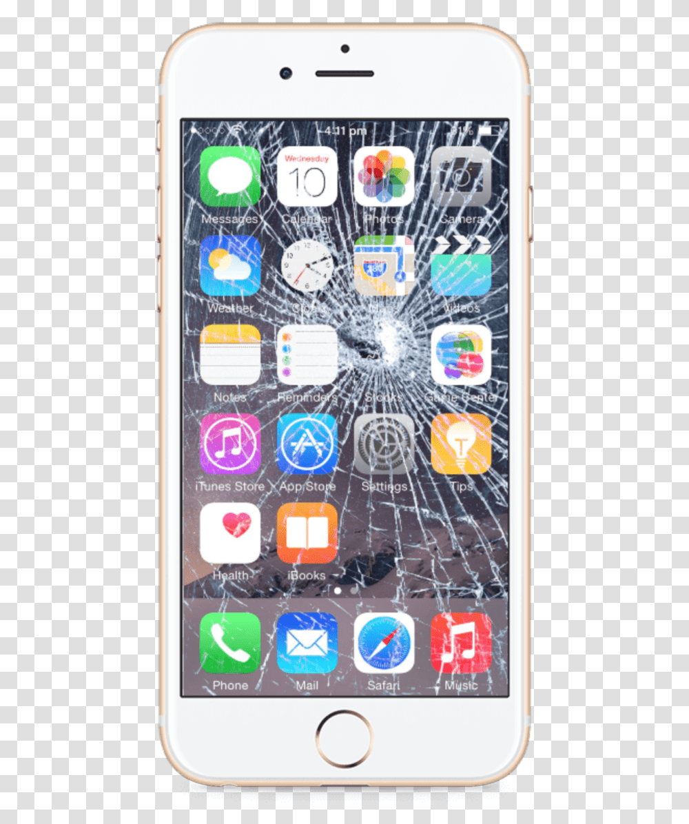 Iphone 8 Plus Screen Repair Glass Only Realistic Iphone Prank Broken Screen, Mobile Phone, Electronics, Cell Phone Transparent Png