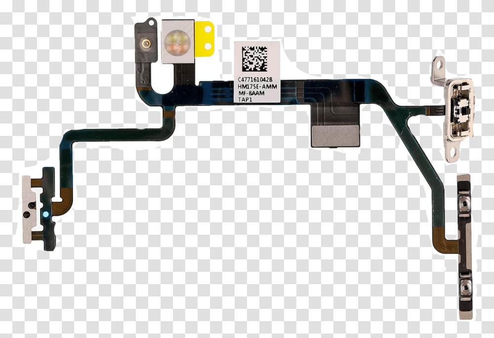 Iphone 8 Power Button Volume Switch And Flex Cable Iphone 8 Button Flex, Gun, Weapon, Weaponry, Blade Transparent Png
