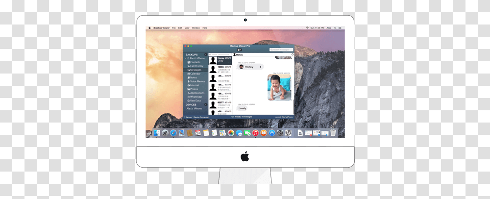 Iphone Backup Viewer Is A Free Extractor For Imac Desktop, Person, Human, Computer, Electronics Transparent Png