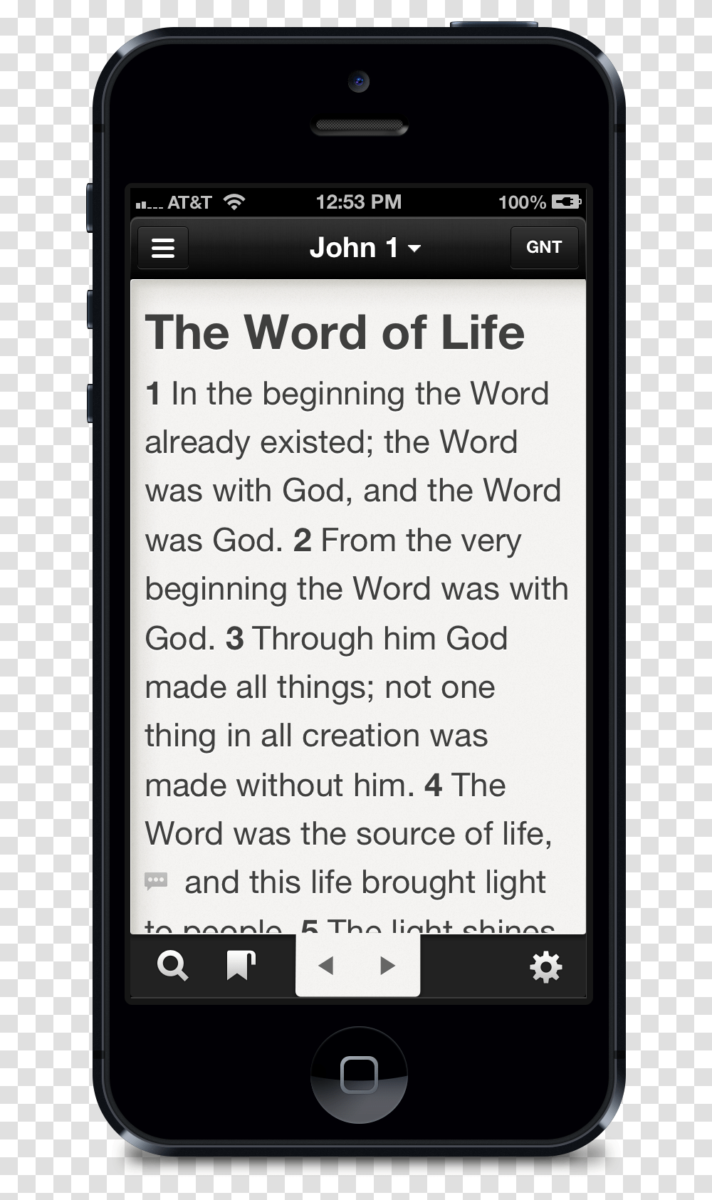 Iphone Bible Bible App On Phone, Mobile Phone, Electronics, Cell Phone Transparent Png