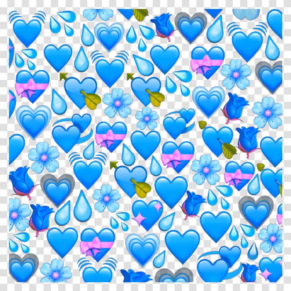 Iphone Blue Emoji Background, Pattern, Ornament, Fractal Transparent Png