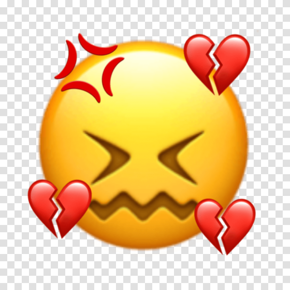 Iphone Broken Heart Emoji Custom Emoji, Halloween, Angry Birds, Balloon, Pumpkin Transparent Png