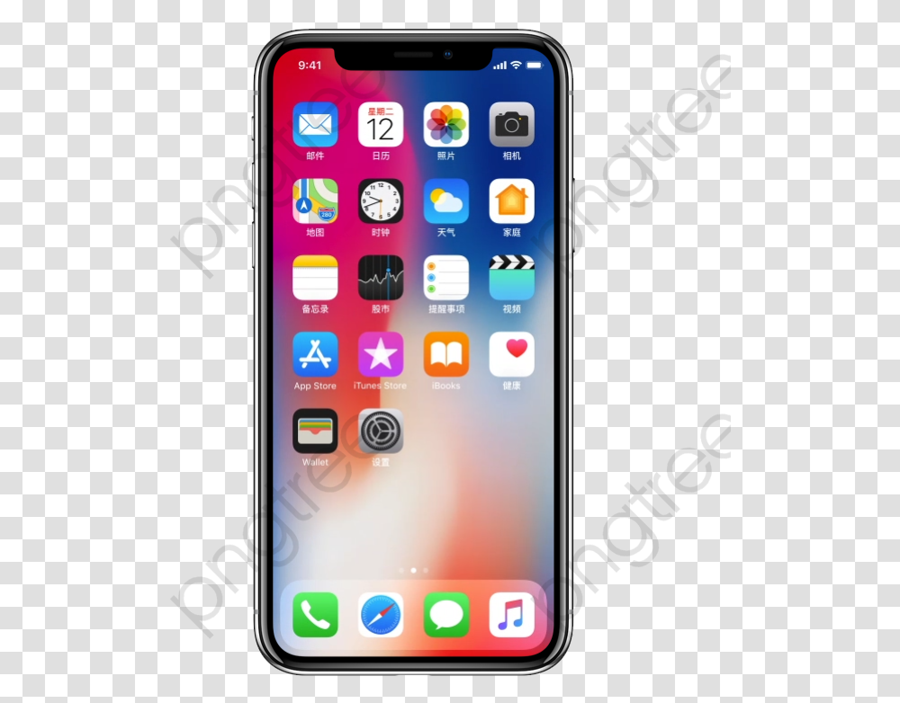 Iphone Clipart Front Iphone X Screen, Mobile Phone, Electronics, Cell Phone Transparent Png