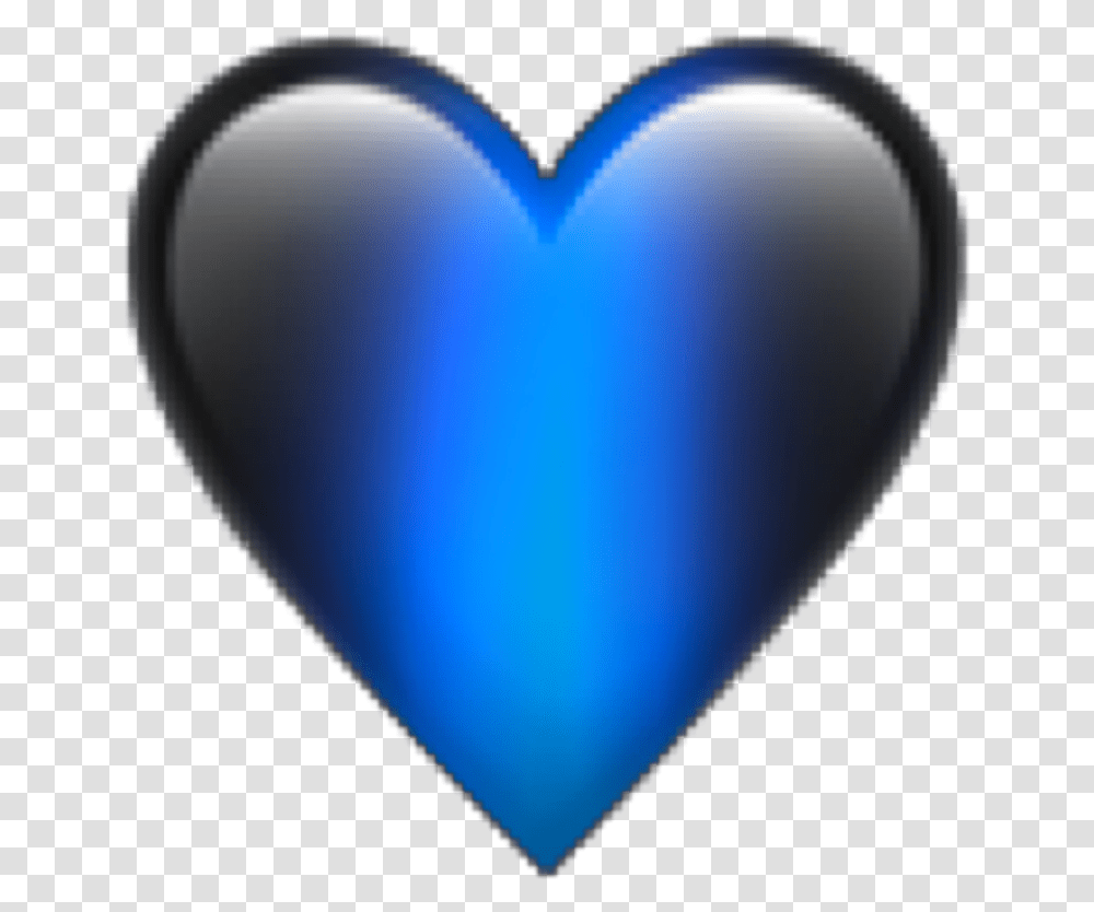Iphone Emoji Black Heart Sticker Blue Black Heart Emoji, Balloon Transparent Png