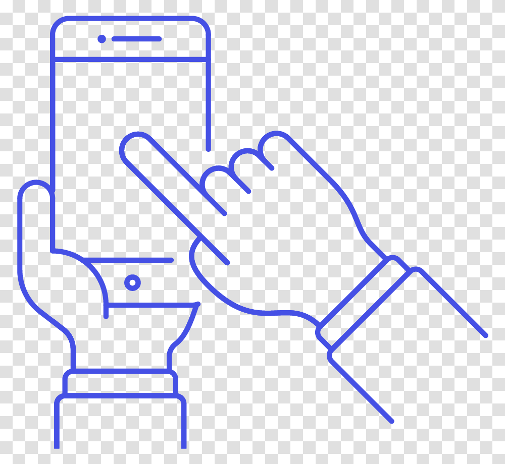 Iphone Hand Touch User With Iphone Icon, Light, Electronics, Crowd Transparent Png