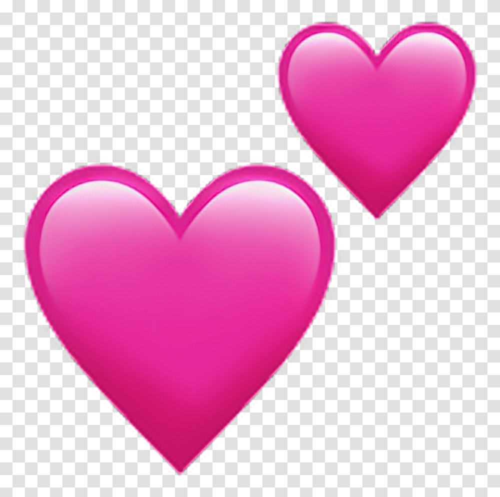 Iphone Heart Emoji Pink Love Heart Emoji, Balloon, Cushion, Female, Pillow Transparent Png