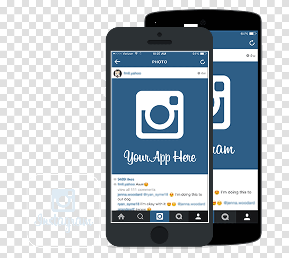 Iphone Instagram Mockup Image Instagram, Mobile Phone, Electronics, Cell Phone Transparent Png