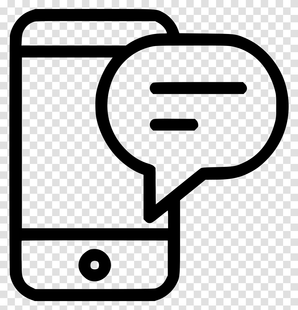 Iphone Mobile Chat Message Sms Icon Free Download, Label, Stencil, Urban Transparent Png