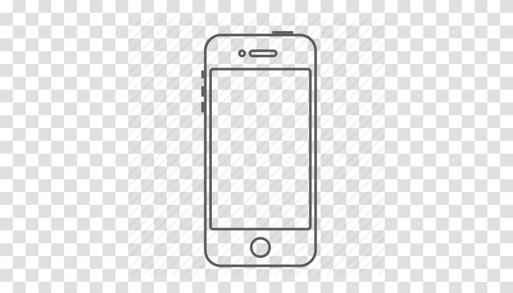 Iphone Outline Image, Electronics, Mobile Phone, Cell Phone Transparent Png