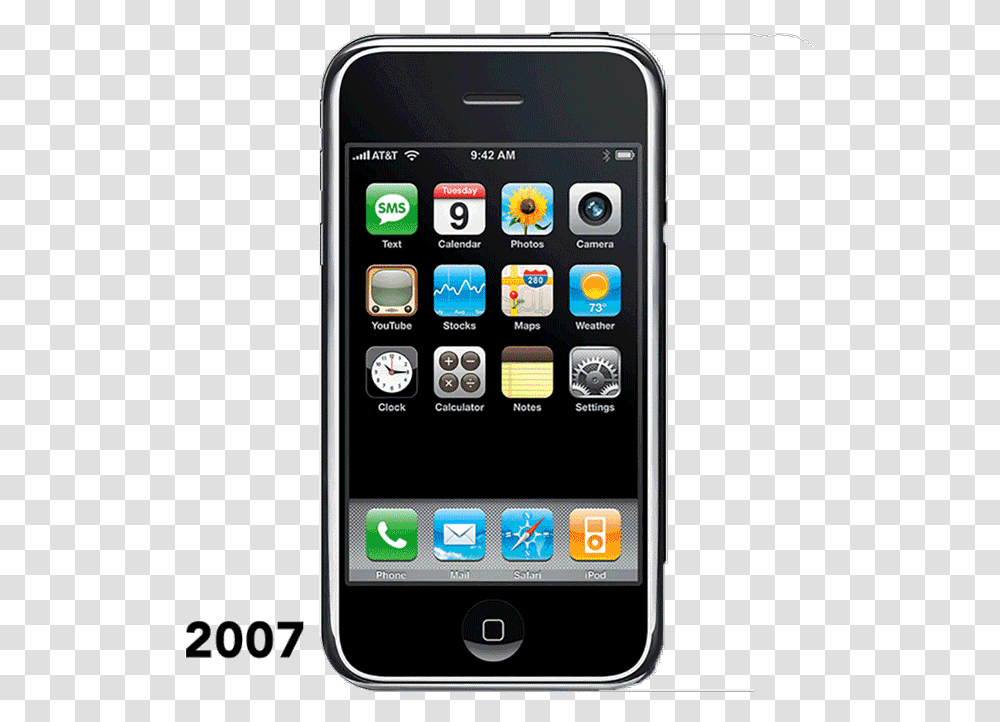 Iphone Through The Years See How Apple's Phone Has Apple Iphone 2007, Mobile Phone, Electronics, Cell Phone, Ipod Transparent Png