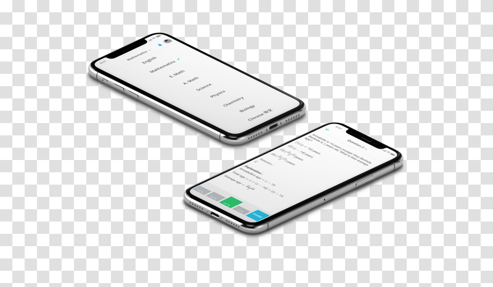 Iphone X Isometric View Mockup School Plus, Electronics, Mobile Phone, Cell Phone Transparent Png