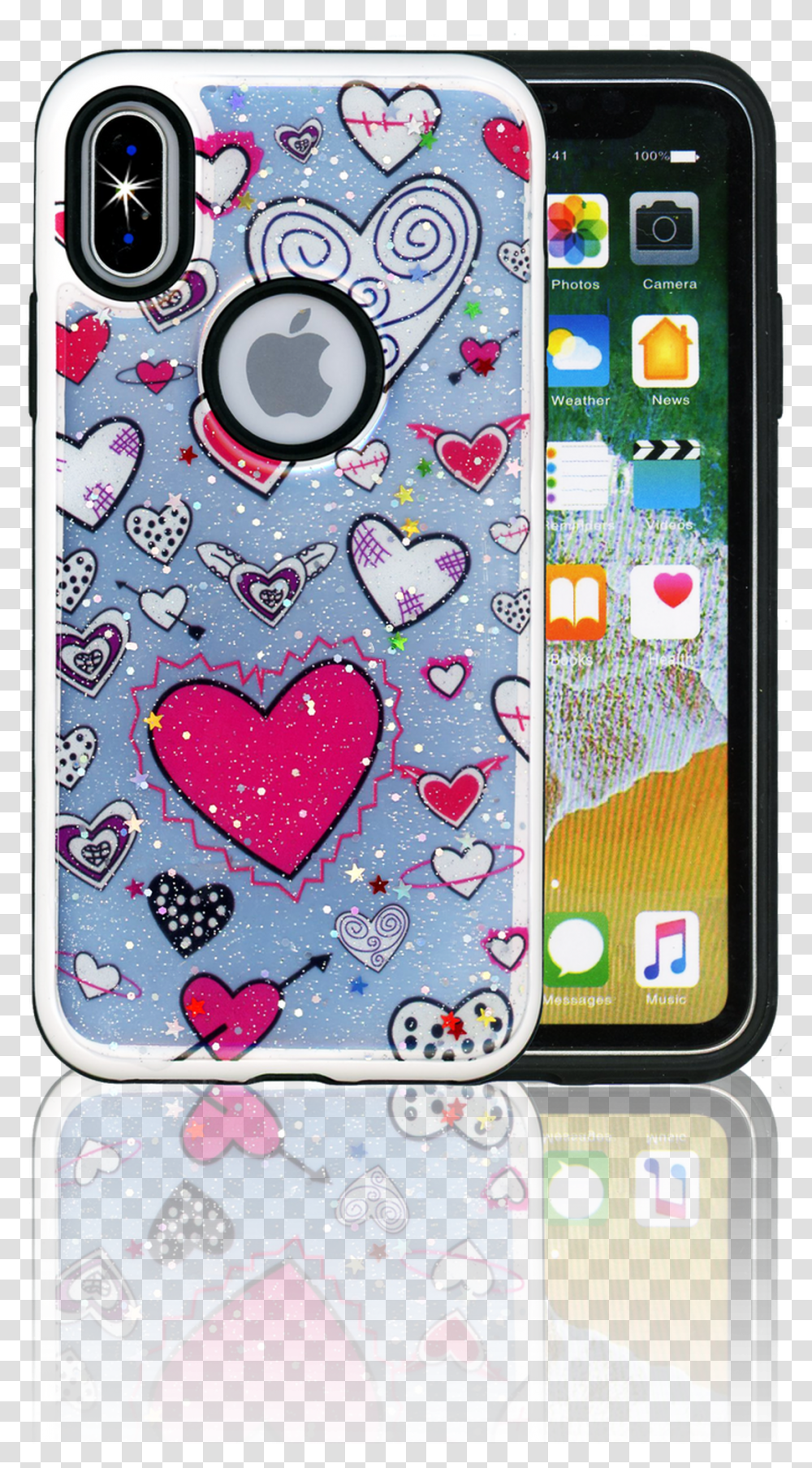 Iphone X10xs Mm 3d Heart Transparent Png